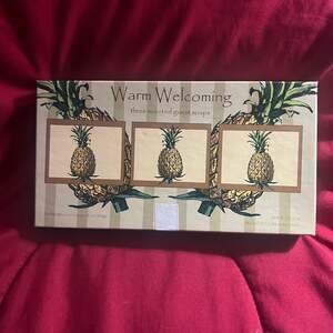 Warm Welcoming Three Scented Pineapple Guest Soaps Box Set Sealed in Box